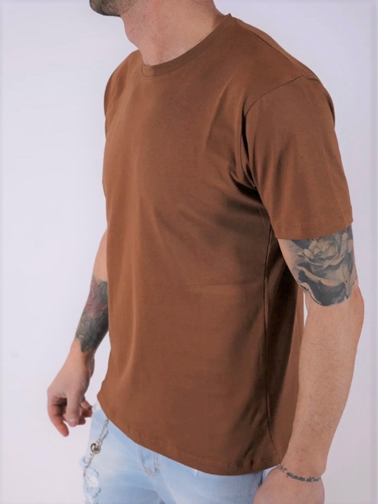 Μπλούζα κοντομάνικη καφέ