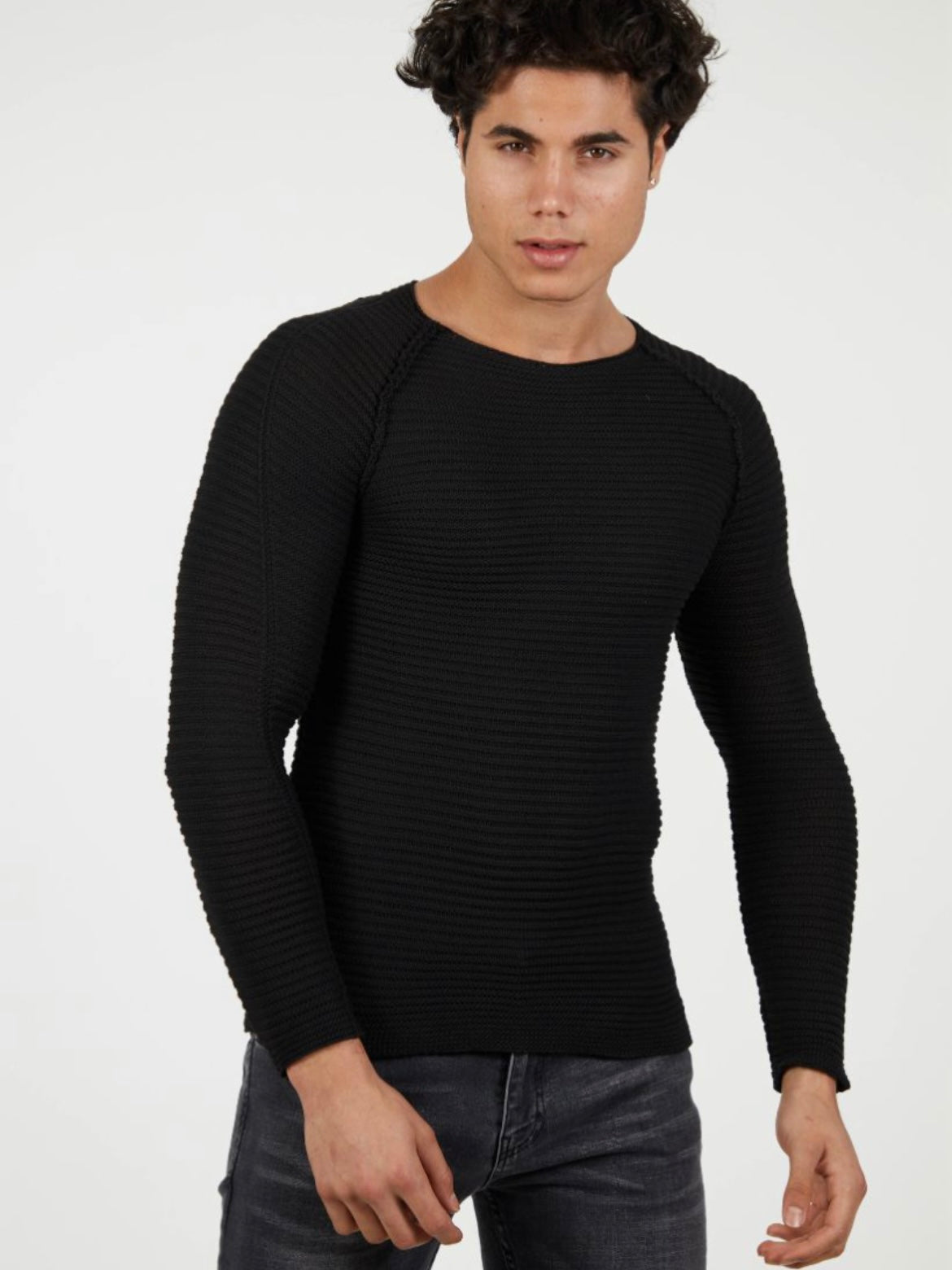 Μπλούζα πλεκτή μαύρη