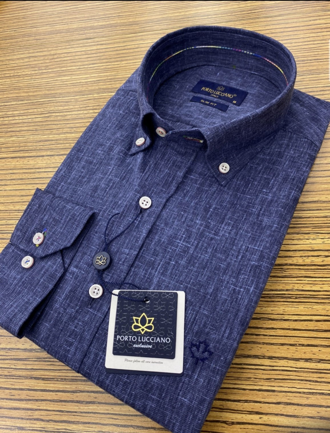 Πουκάμισο PORTO LUCCIANO μπλε