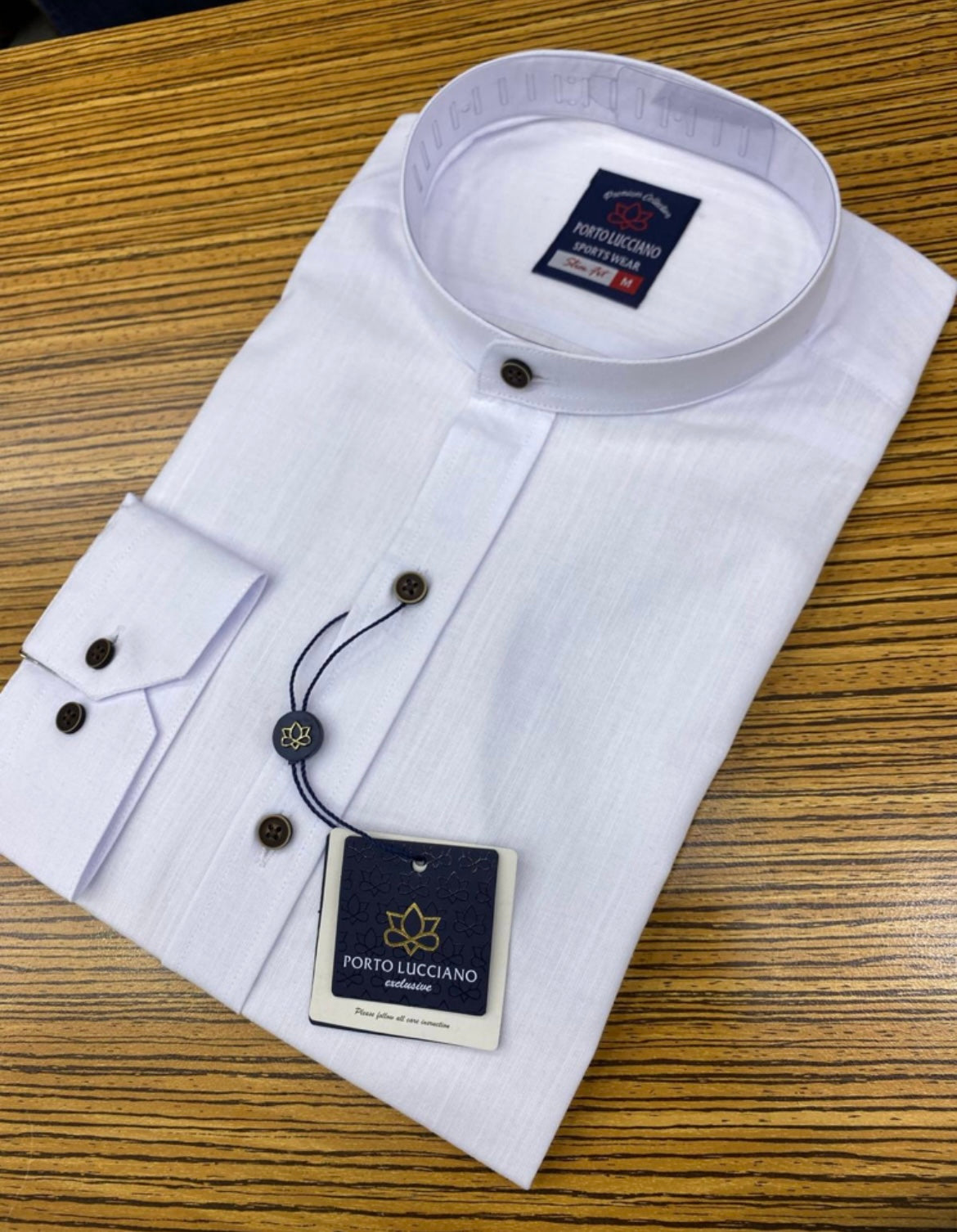 Πουκάμισο PORTO LUCCIANO ΜΑΟ λευκό
