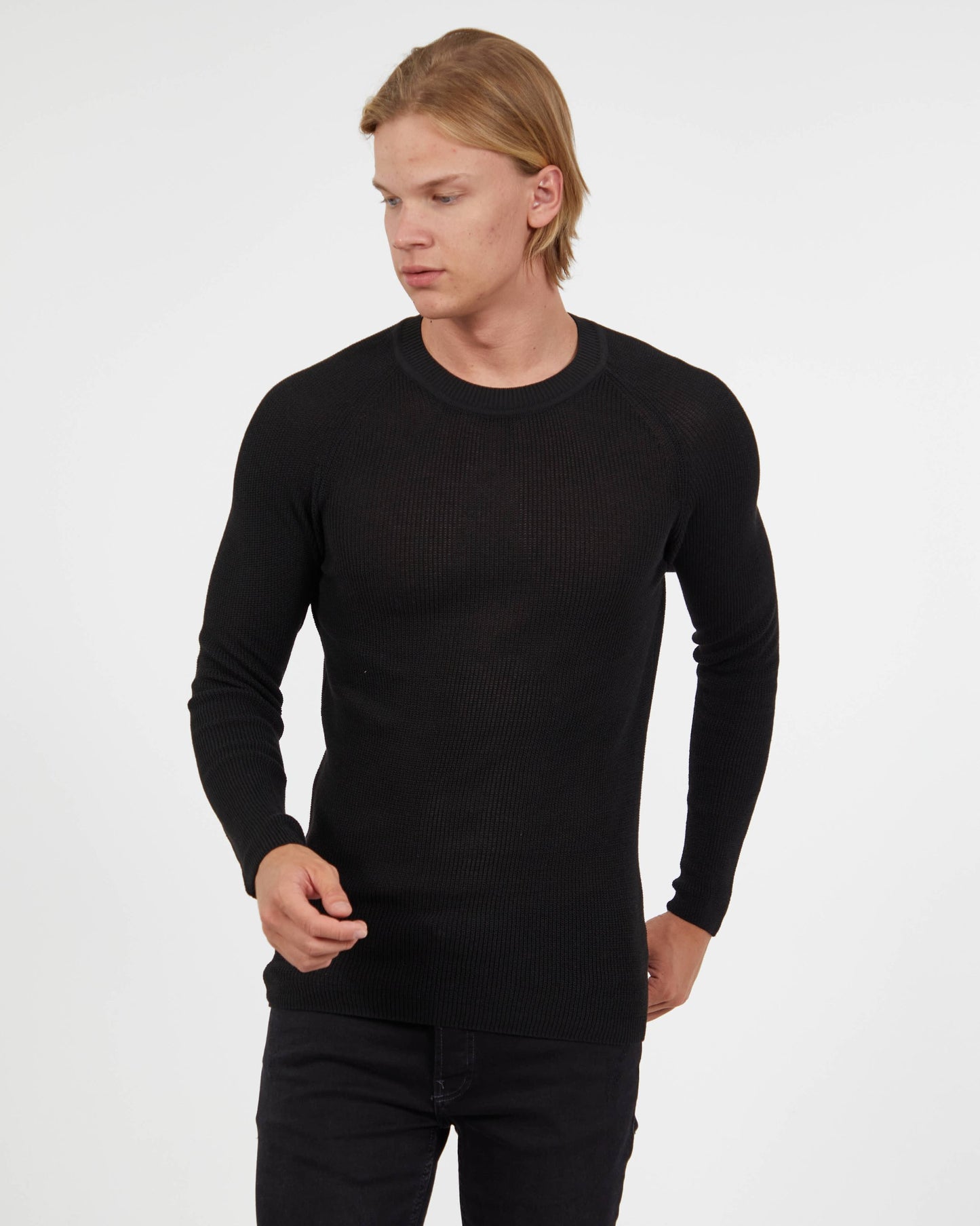 Μπλούζα πλεκτή μαύρη