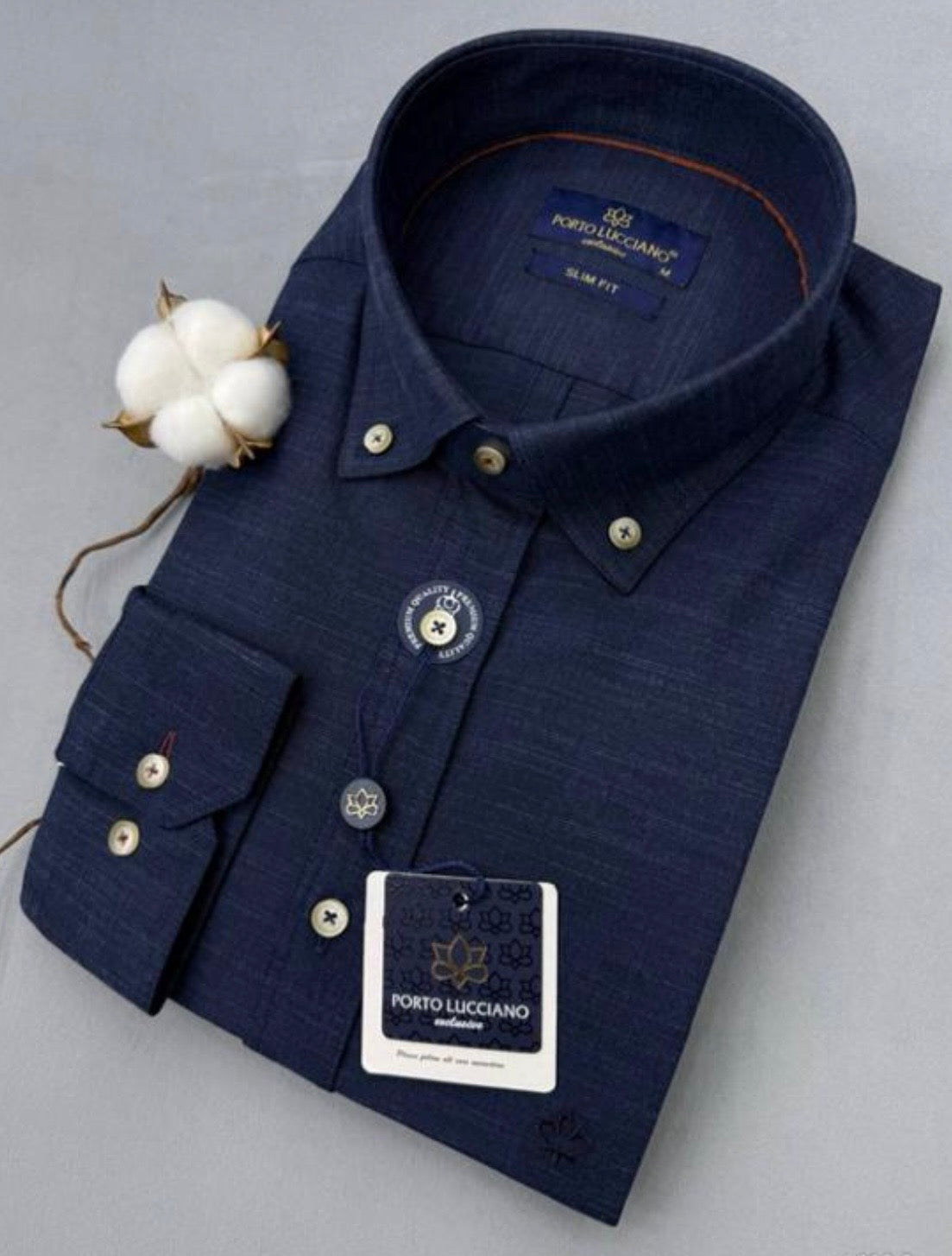 Πουκάμισο PORTO LUCCIANO σκούρο μπλε