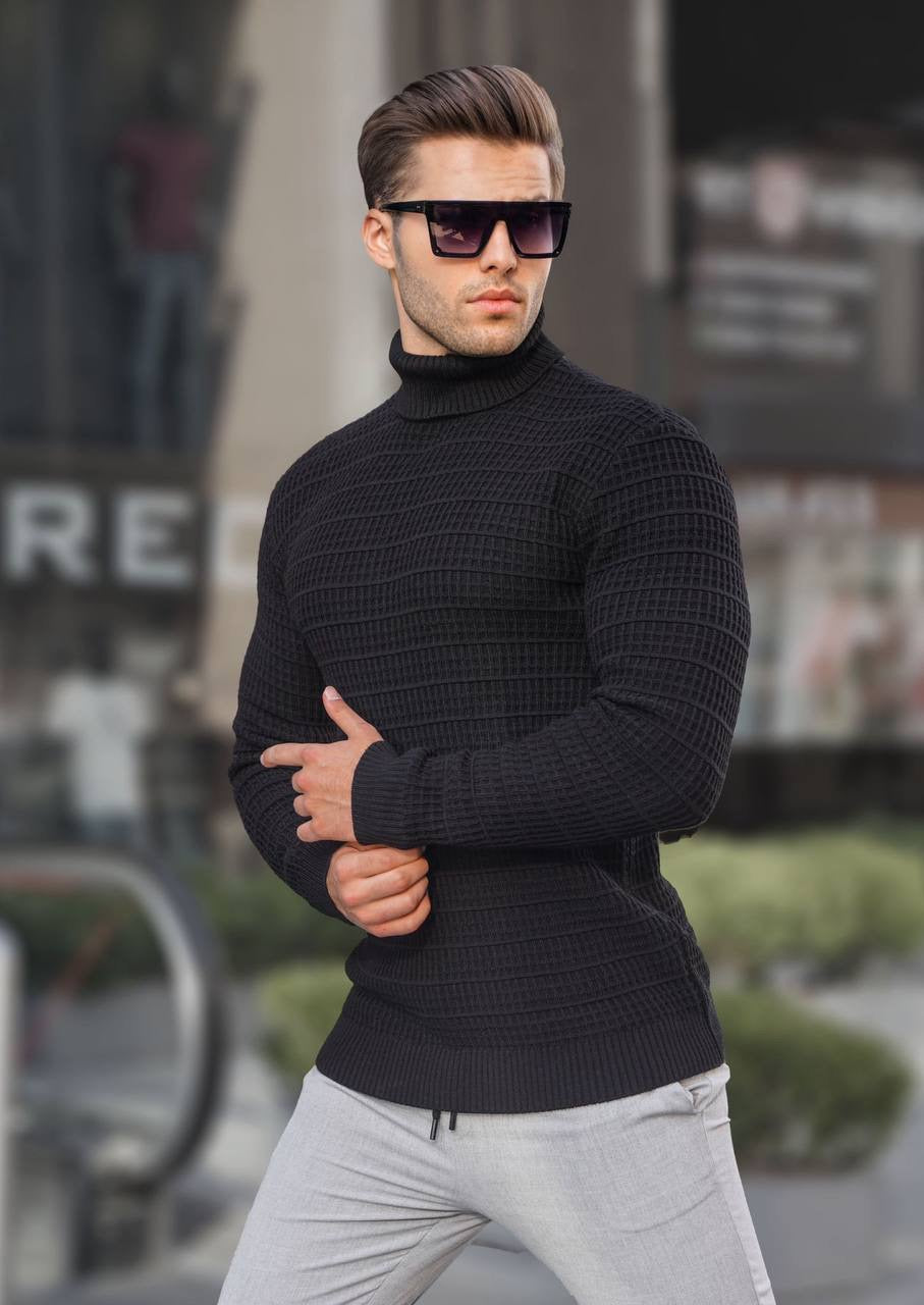Πουλόβερ ζιβάγκο MADMEXT μαύρο