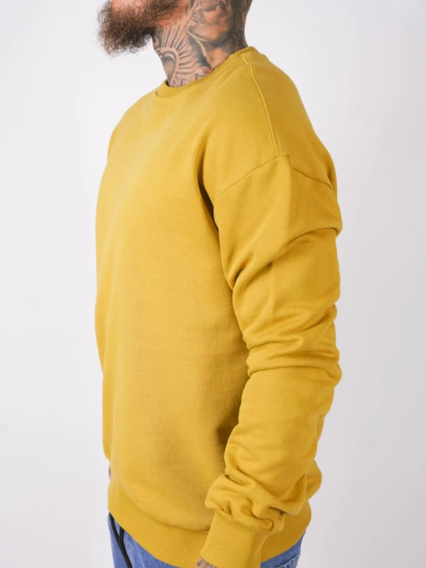 Φούτερ με στάμπα κίτρινο