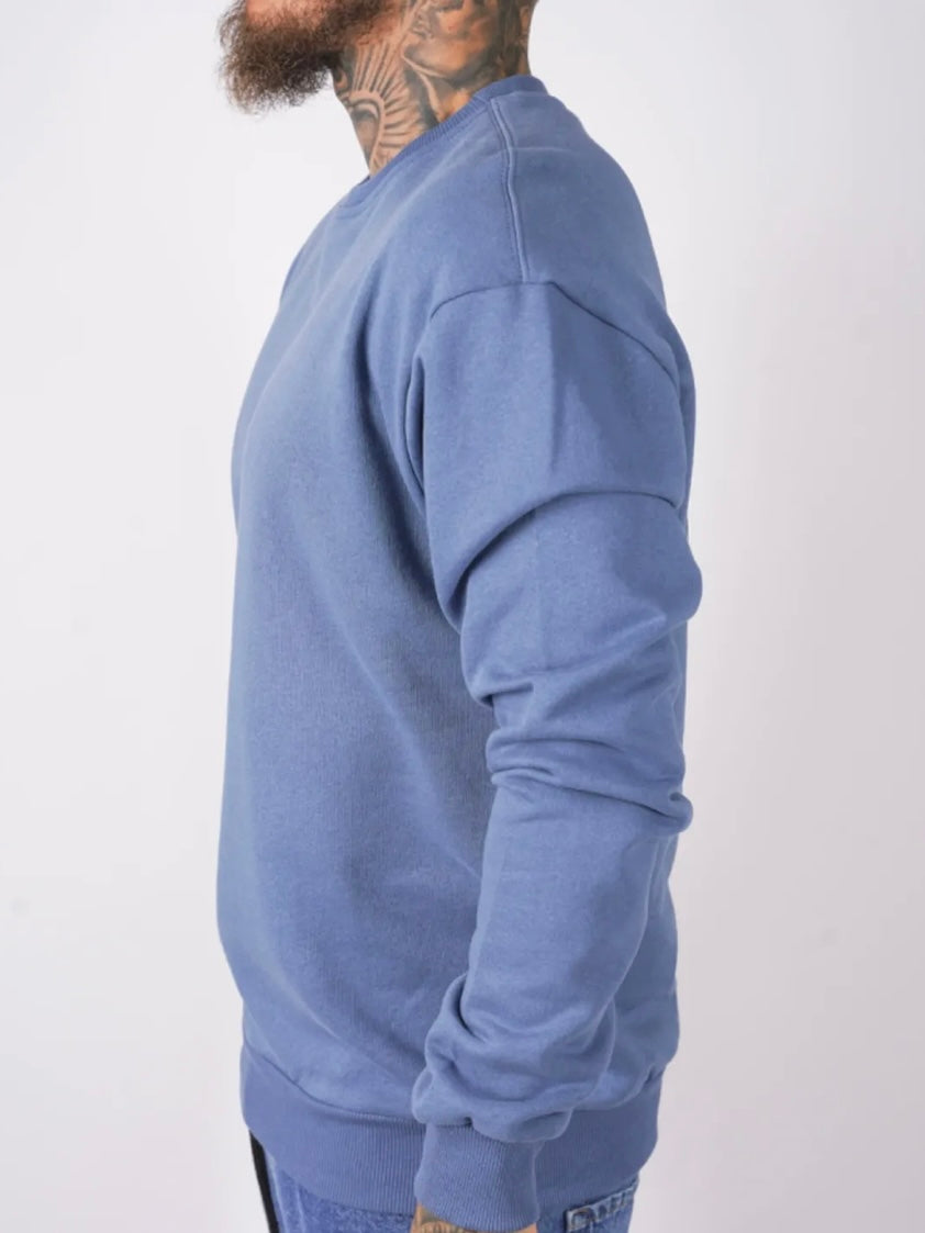 Φούτερ με στάμπα μπλε