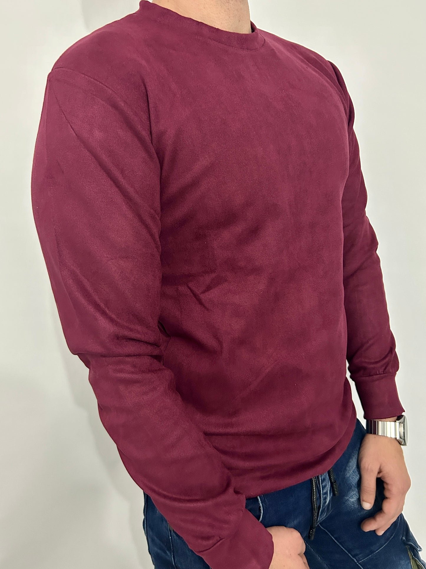 Μπλούζα σουέντ μπορντό