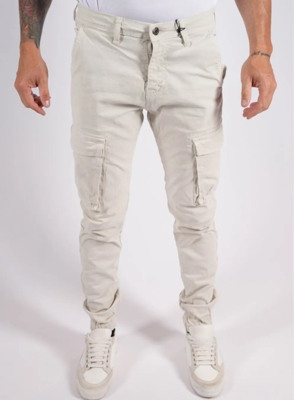Παντελόνι cargo εκρού