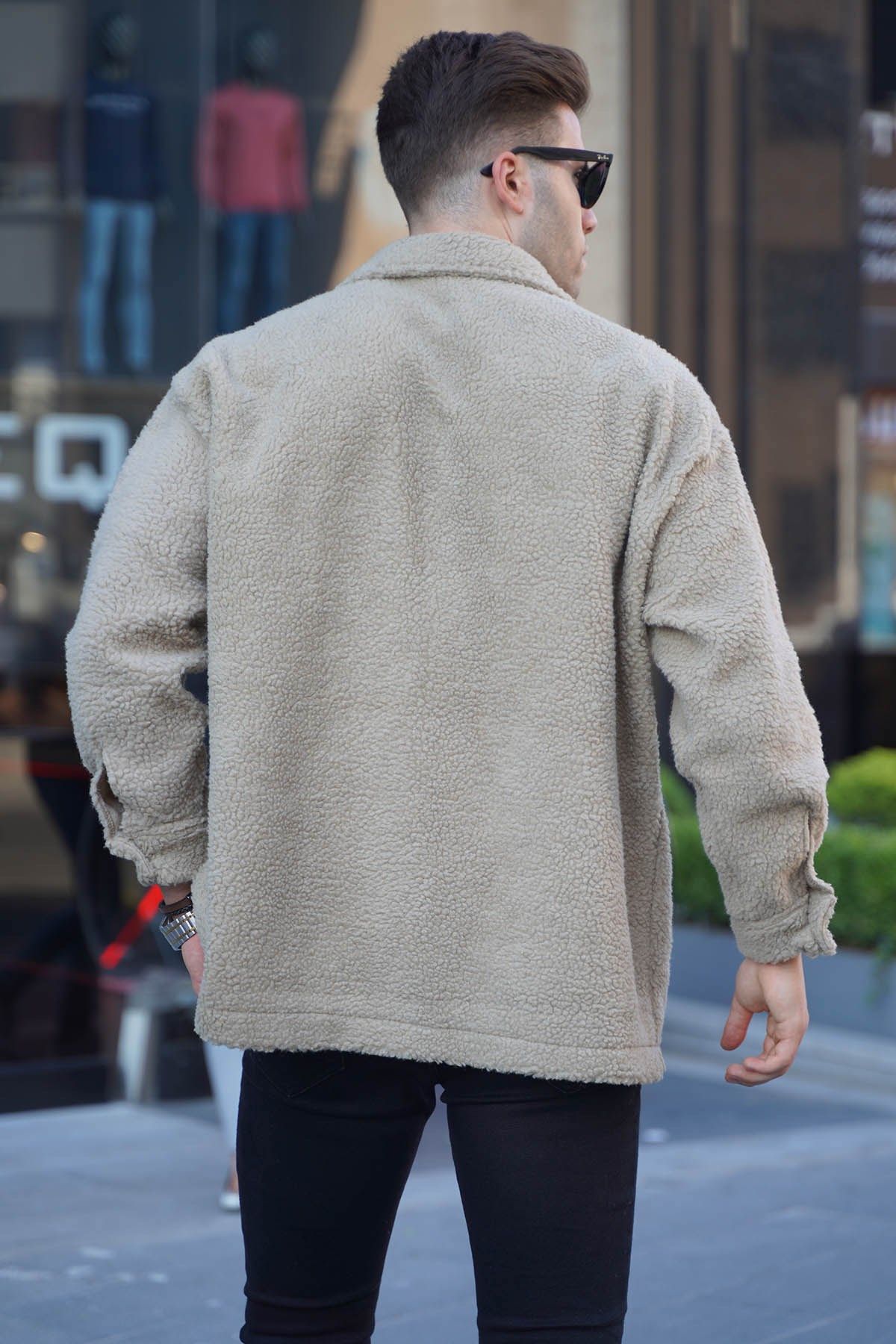 Ζακέτα MADMEXT Fleece μπεζ