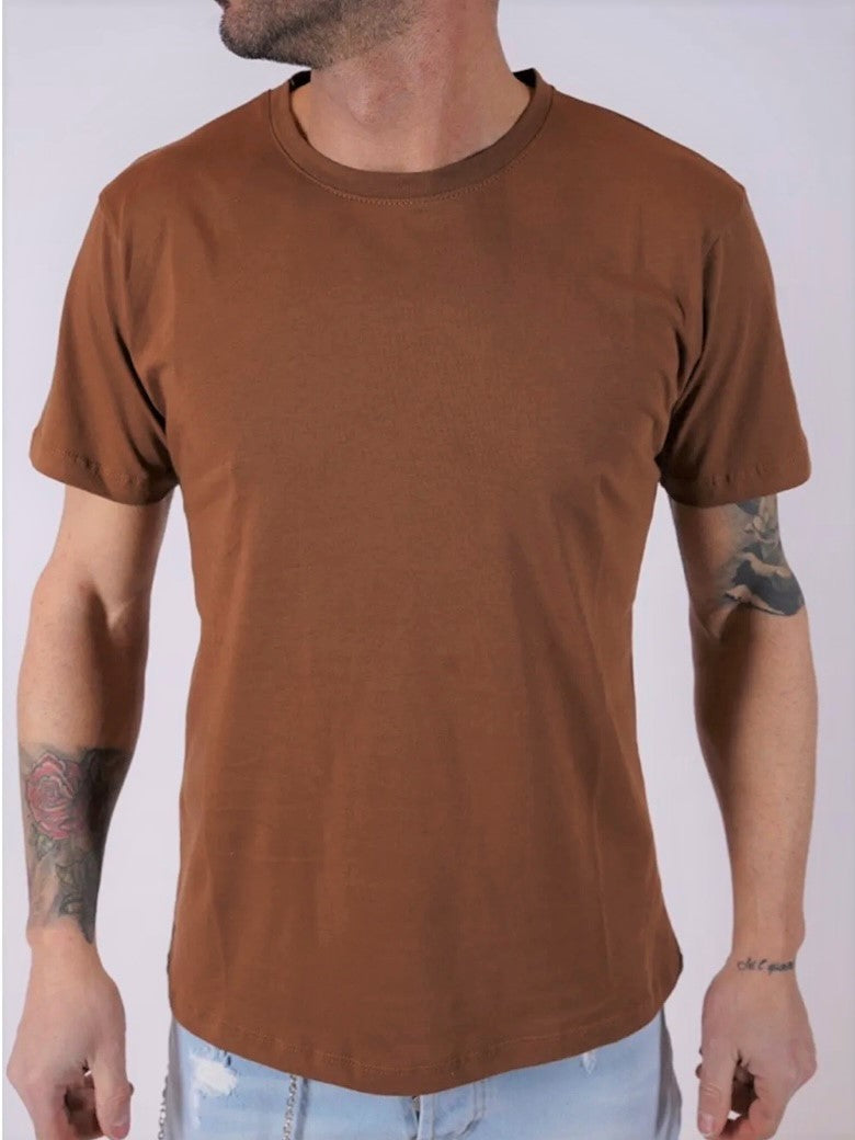 Μπλούζα κοντομάνικη καφέ