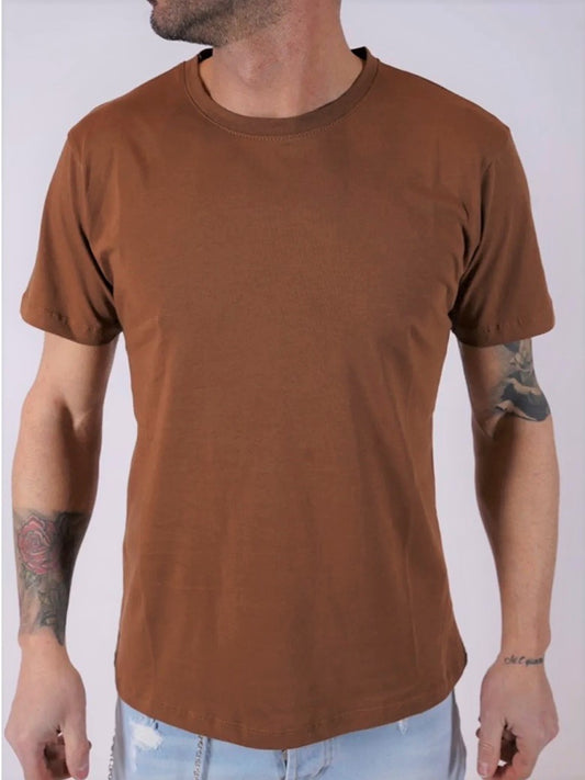 Μπλούζα κοντομάνικη καφέ