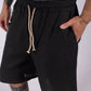 Βερμούδα λινή μαύρη