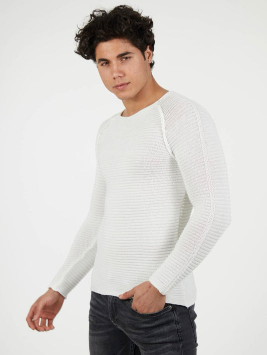 Μπλούζα πλεκτή άσπρη