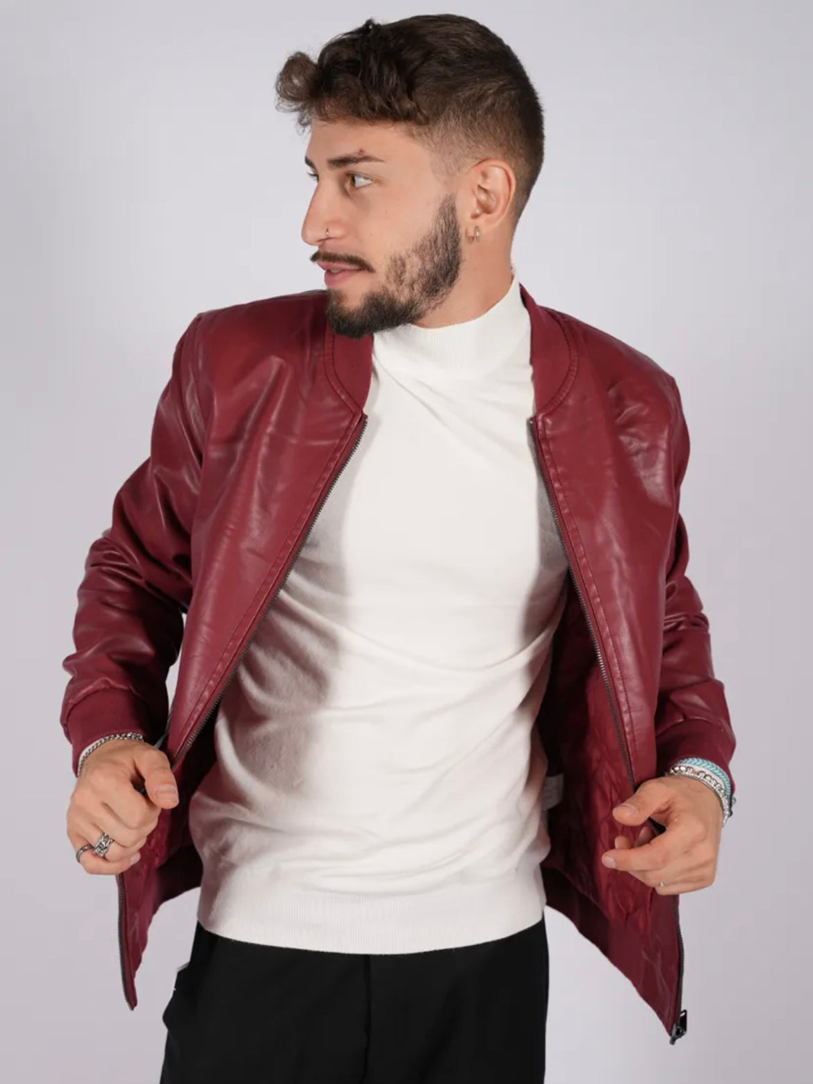 Μπουφάν BOMBER μπορντό