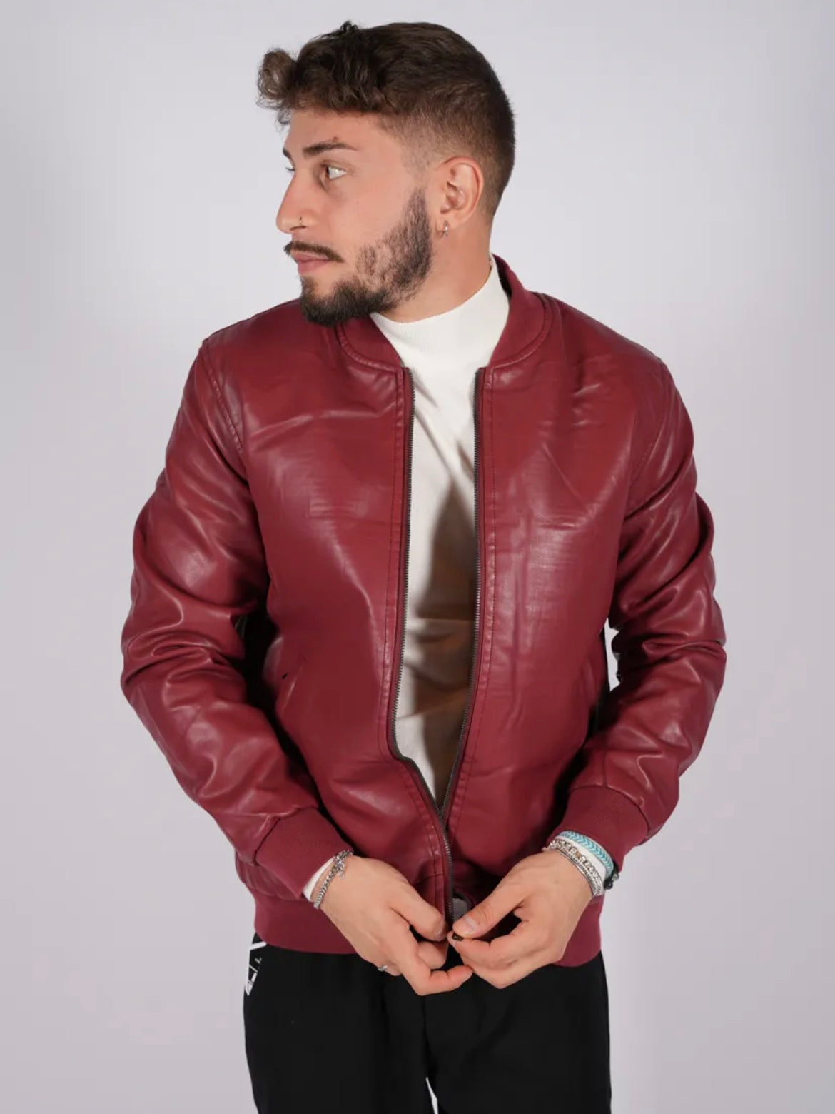 Μπουφάν BOMBER μπορντό