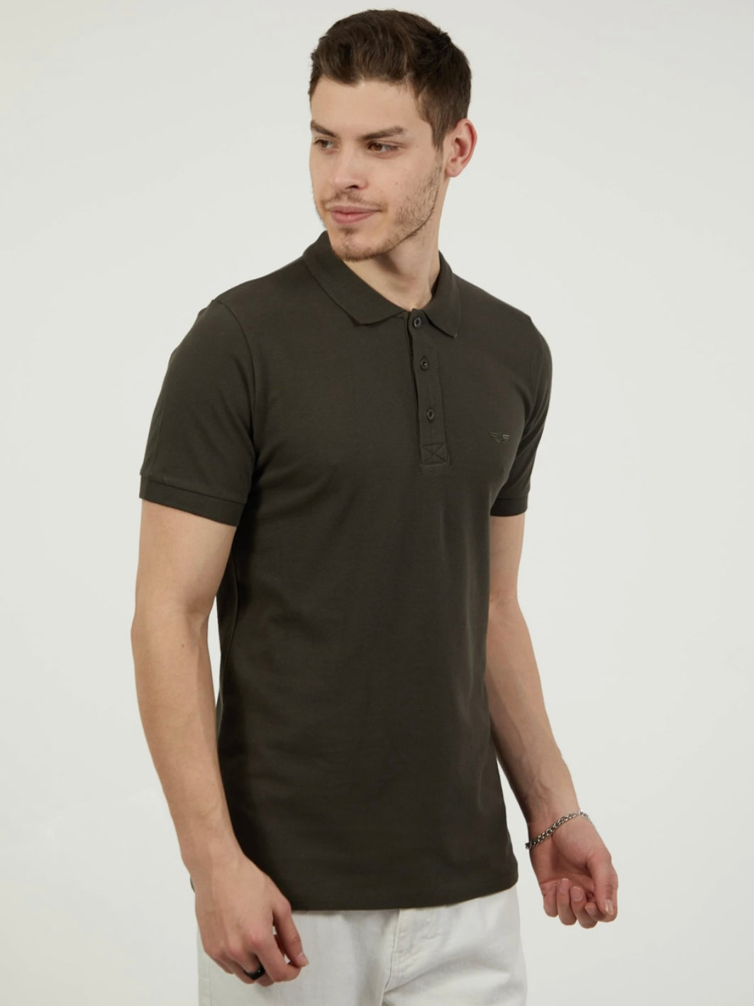 Μπλούζα κοντομάνικη Polo χακί