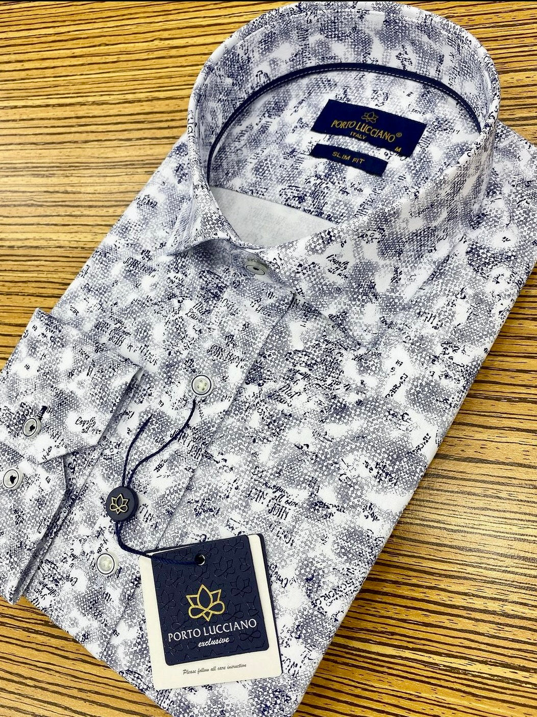 Πουκάμισο PORTO LUCCIANO άσπρο με σχέδια