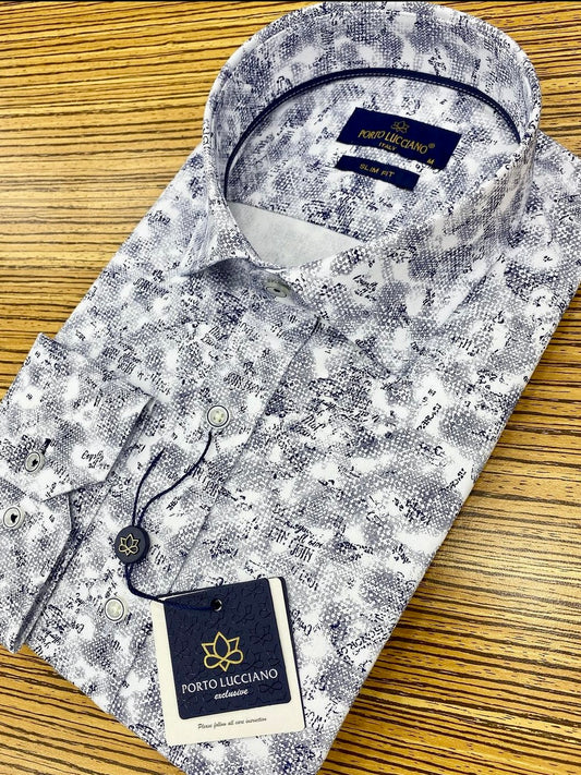 Πουκάμισο PORTO LUCCIANO άσπρο με σχέδια