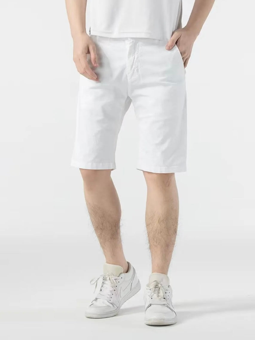 Βερμούδα υφασμάτινη άσπρη