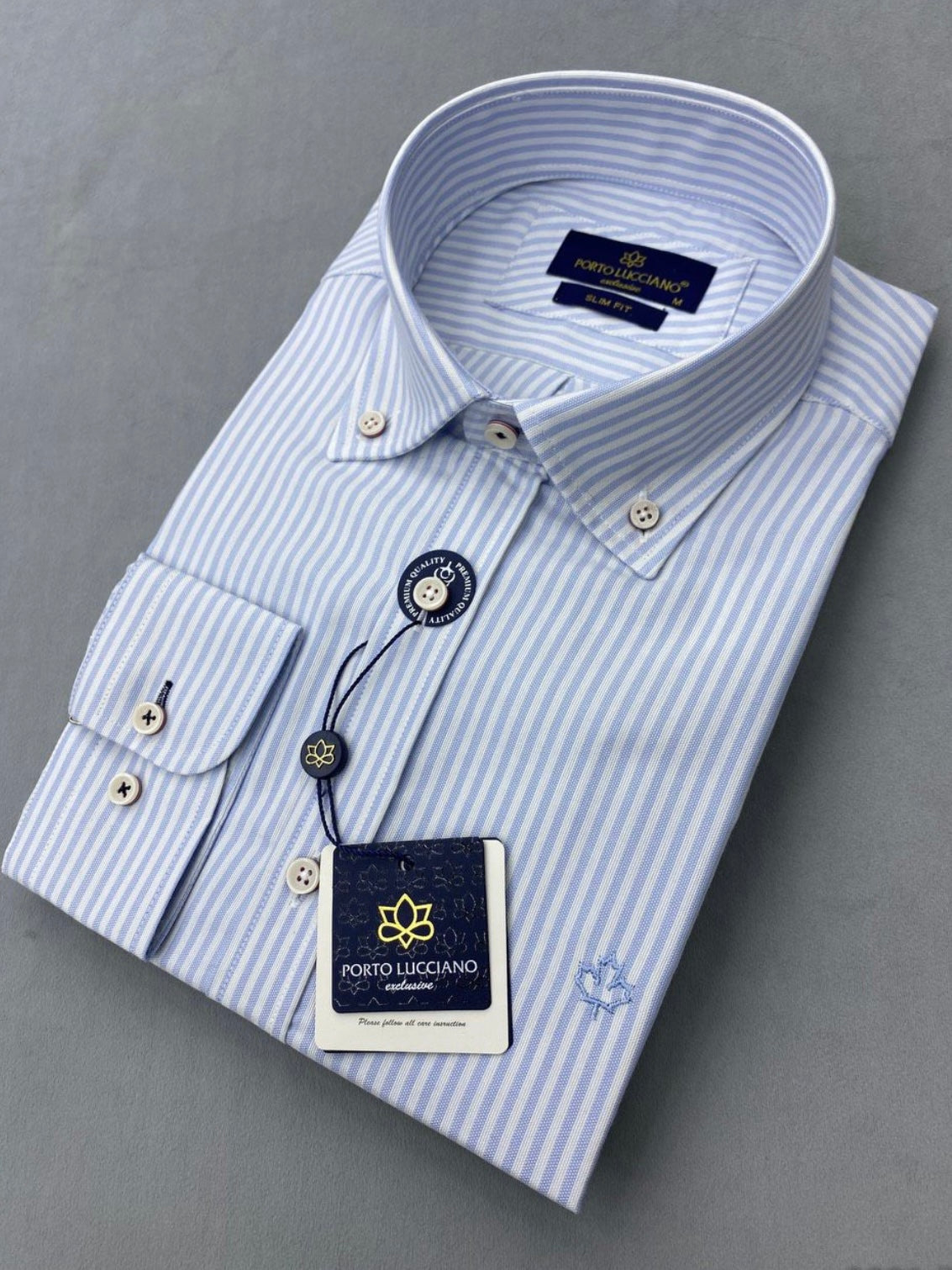 Πουκάμισο PORTO LUCCIANO ριγέ γαλάζιο