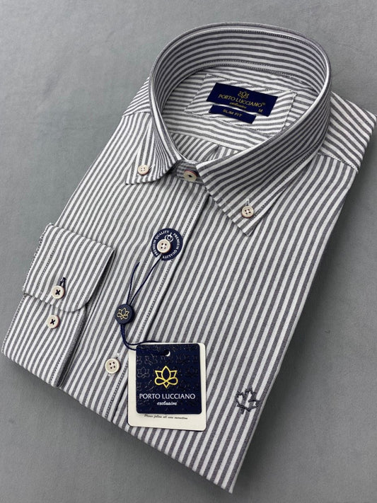 Πουκάμισο PORTO LUCCIANO ριγέ μαύρο