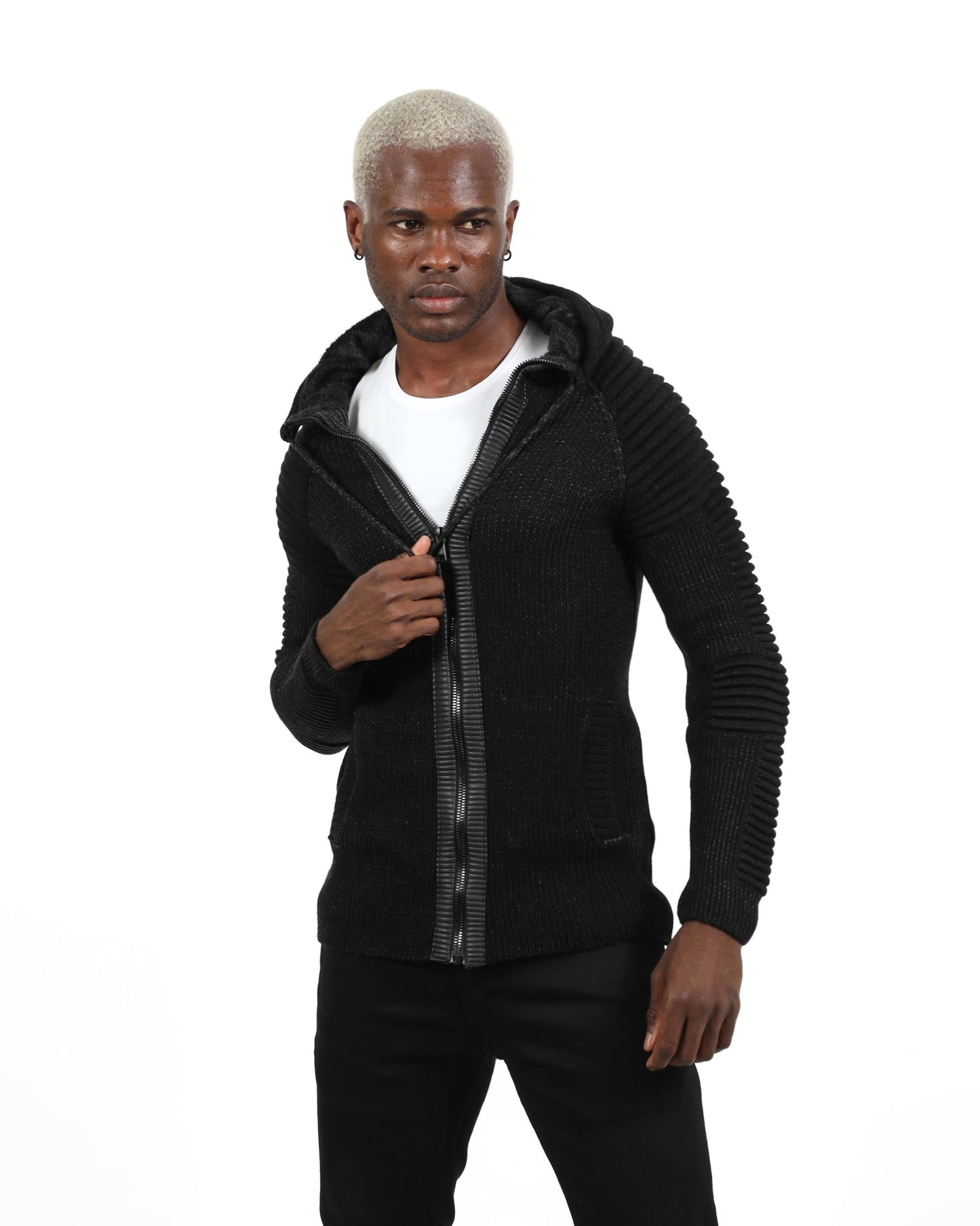 Ζακέτα πλεκτή μαύρη