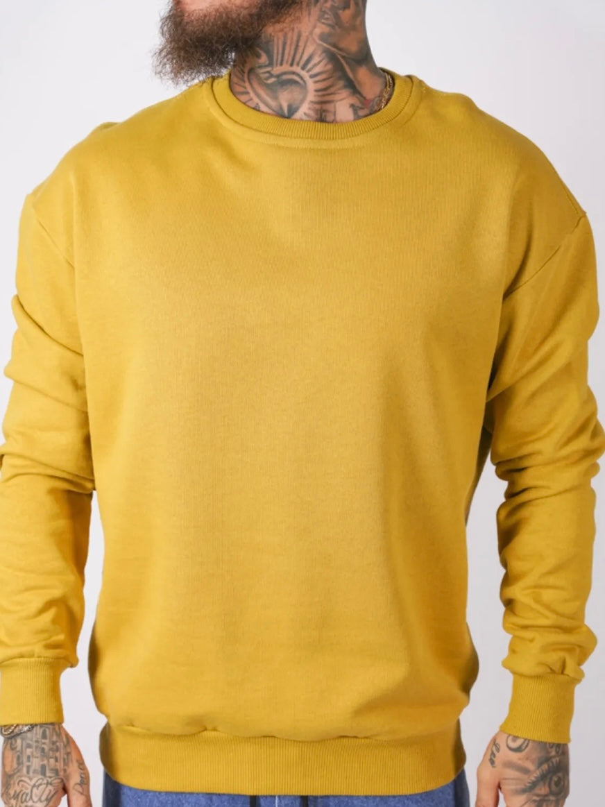 Φούτερ με στάμπα κίτρινο