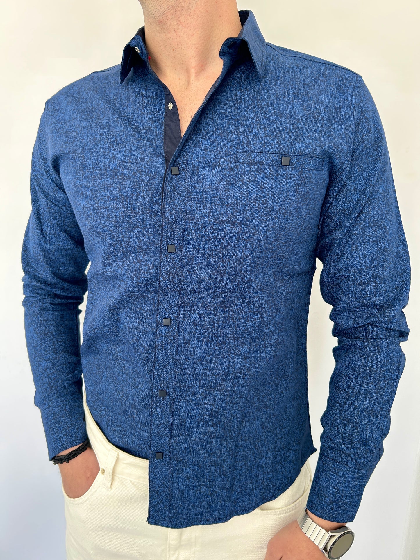 Πουκάμισο με σχέδια μπλε