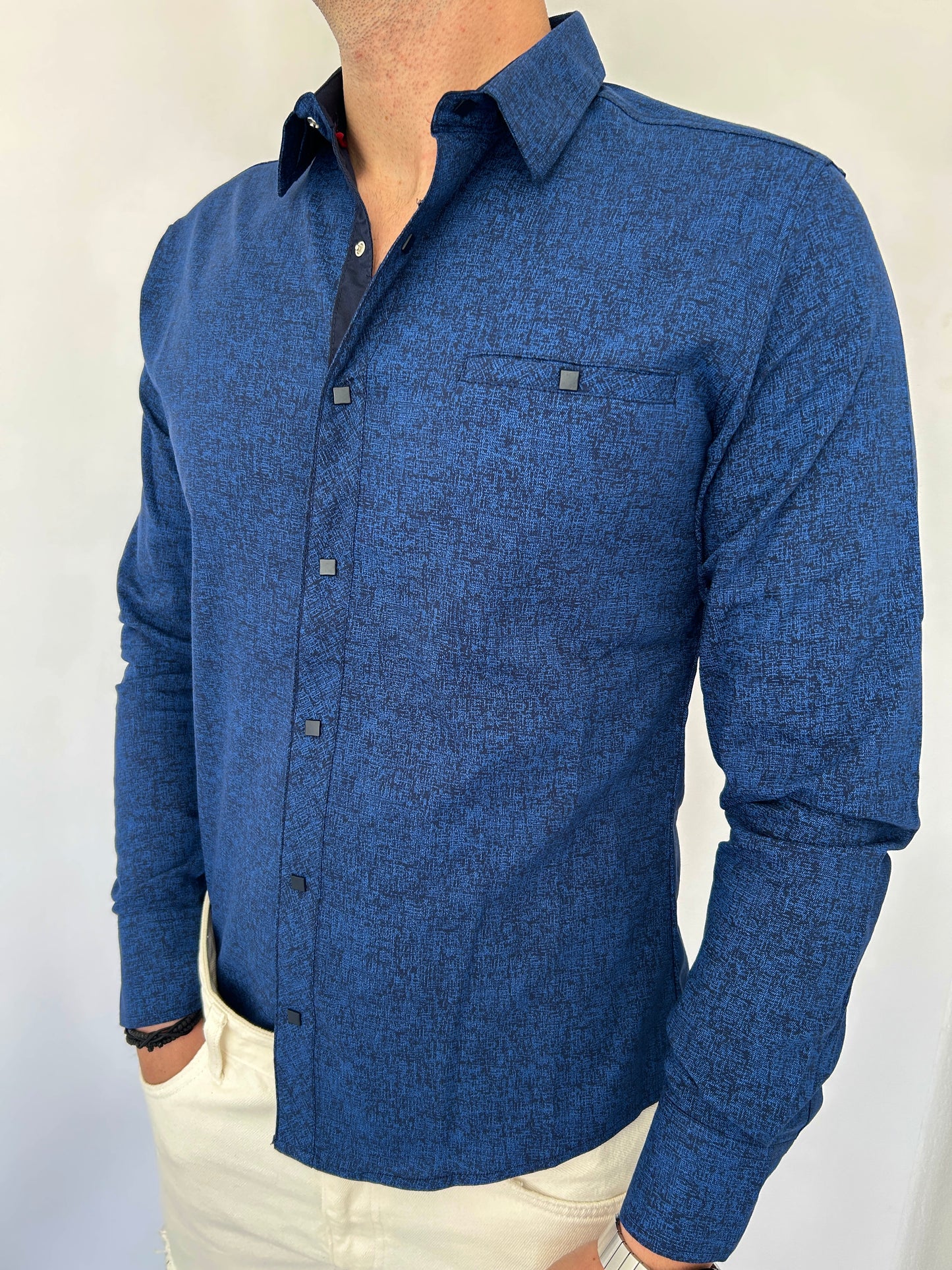 Πουκάμισο με σχέδια μπλε